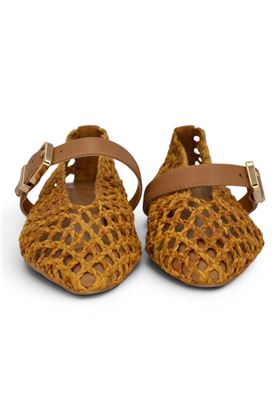 Ballerina Exè intrecciata colore cuoio. EXE' | 239-LT BROWN